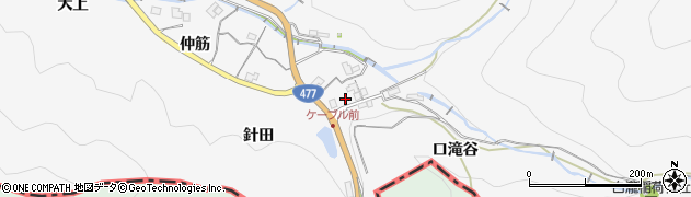 兵庫県川西市黒川（針田）周辺の地図