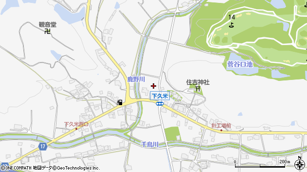 〒673-1415 兵庫県加東市下久米の地図