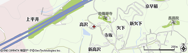 愛知県新城市矢部（高沢）周辺の地図