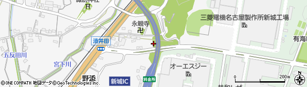 愛知県新城市八束穂（上ミウチヒラ）周辺の地図