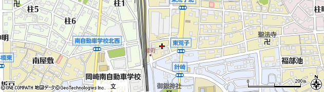愛知県岡崎市柱町（鐘場）周辺の地図