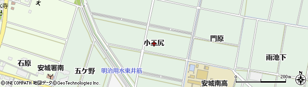 愛知県安城市桜井町（小三尻）周辺の地図