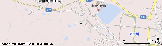 兵庫県姫路市夢前町菅生澗1184周辺の地図
