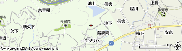 愛知県新城市矢部（蔵狭間）周辺の地図