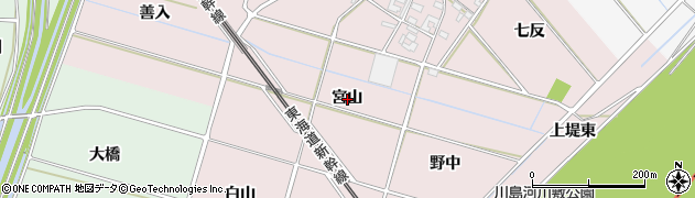 愛知県安城市川島町（宮山）周辺の地図