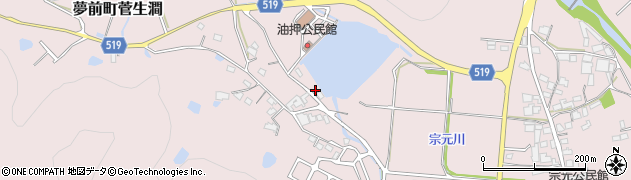 兵庫県姫路市夢前町菅生澗1378周辺の地図