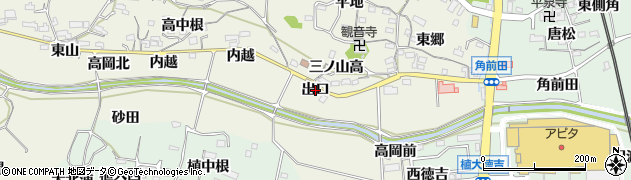 愛知県阿久比町（知多郡）矢高（出口）周辺の地図