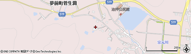 兵庫県姫路市夢前町菅生澗1211周辺の地図