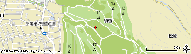 京都府宇治市木幡須留周辺の地図