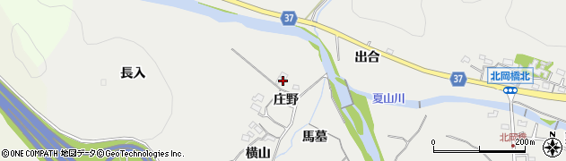 愛知県岡崎市樫山町（庄野）周辺の地図