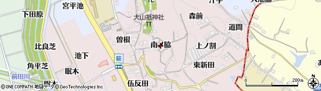 愛知県阿久比町（知多郡）萩（南ノ脇）周辺の地図