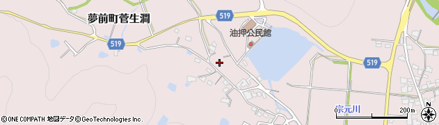 兵庫県姫路市夢前町菅生澗1170周辺の地図