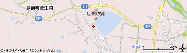 兵庫県姫路市夢前町菅生澗1378-6周辺の地図