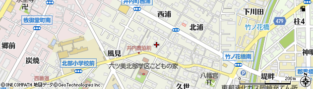 愛知県岡崎市井内町西浦54周辺の地図