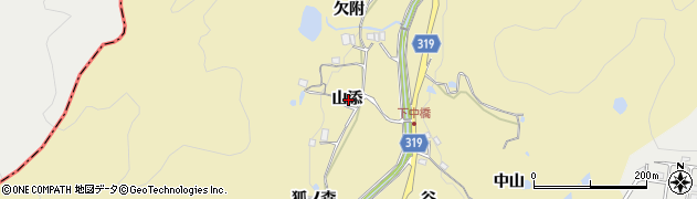 兵庫県宝塚市下佐曽利山添周辺の地図