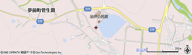 兵庫県姫路市夢前町菅生澗1376周辺の地図