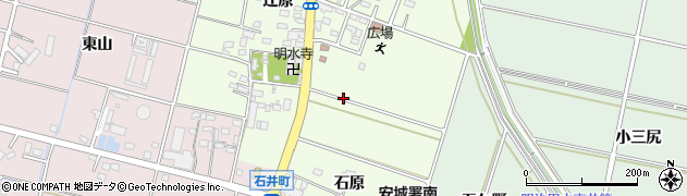 愛知県安城市石井町（辻原）周辺の地図
