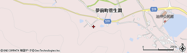 兵庫県姫路市夢前町菅生澗1287周辺の地図