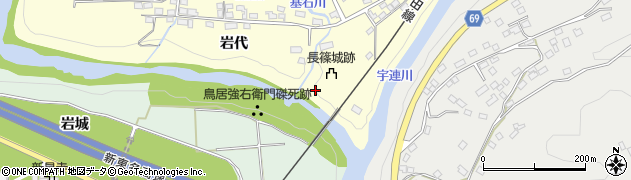 愛知県新城市長篠市場周辺の地図