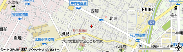 愛知県岡崎市井内町西浦53周辺の地図
