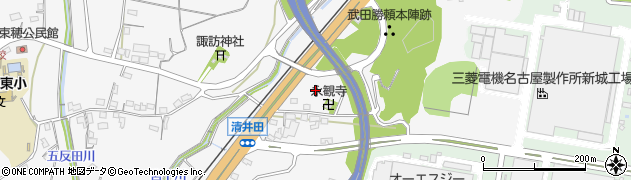 愛知県新城市八束穂（下ミウチヒラ）周辺の地図