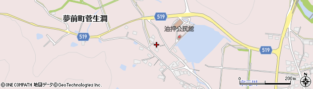 兵庫県姫路市夢前町菅生澗1190周辺の地図