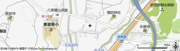 愛知県新城市八束穂（中貝津）周辺の地図
