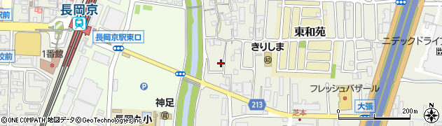 京都府長岡京市神足屋敷61周辺の地図