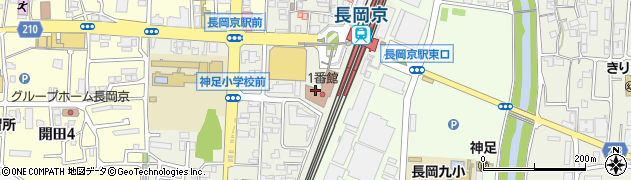 長岡京市中央生涯学習センター周辺の地図
