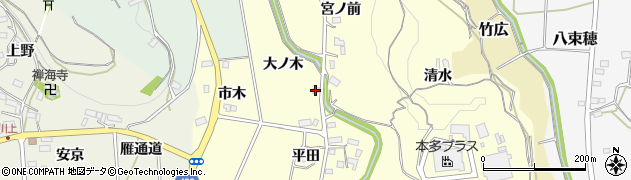 愛知県新城市大宮（大ノ木）周辺の地図