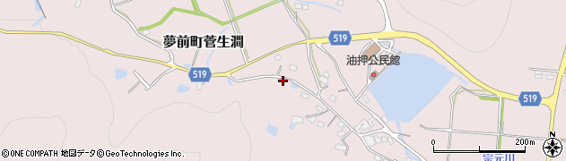 兵庫県姫路市夢前町菅生澗1224周辺の地図