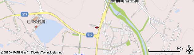 兵庫県姫路市夢前町菅生澗1426-4周辺の地図