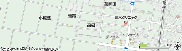 愛知県安城市桜井町（高見）周辺の地図