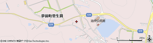 兵庫県姫路市夢前町菅生澗1227周辺の地図