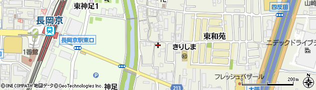 京都府長岡京市神足屋敷59周辺の地図