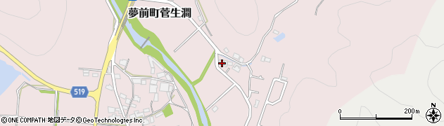 兵庫県姫路市夢前町菅生澗1781周辺の地図