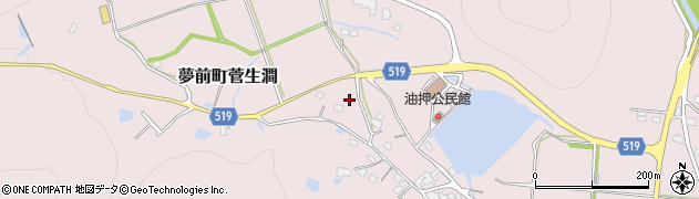 兵庫県姫路市夢前町菅生澗1229周辺の地図