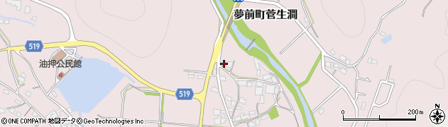 兵庫県姫路市夢前町菅生澗1483周辺の地図