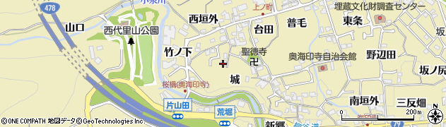 京都府長岡京市奥海印寺（城）周辺の地図