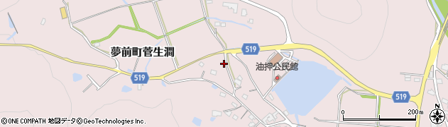 兵庫県姫路市夢前町菅生澗1230周辺の地図