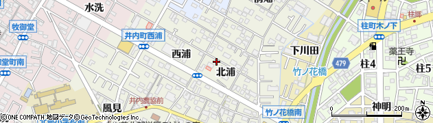 愛知県岡崎市井内町周辺の地図