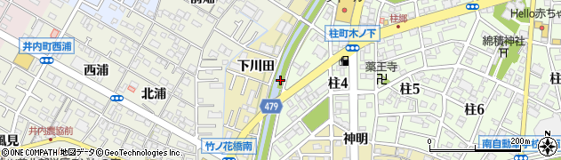 愛知県岡崎市柱町（西浦）周辺の地図