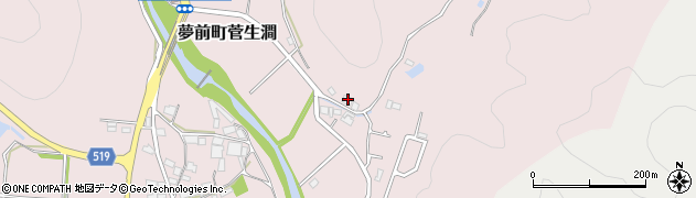 兵庫県姫路市夢前町菅生澗1825周辺の地図