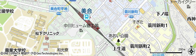 愛知県岡崎市美合町（二ノ久保）周辺の地図