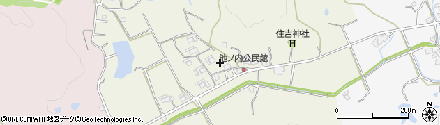 兵庫県加東市池之内周辺の地図