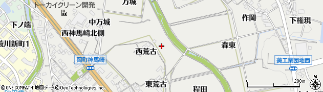 愛知県岡崎市岡町（下程田）周辺の地図