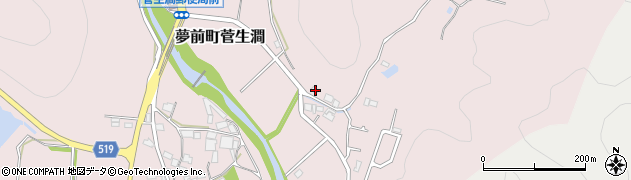 兵庫県姫路市夢前町菅生澗1777周辺の地図