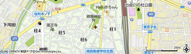 愛知県岡崎市柱町（北屋敷）周辺の地図