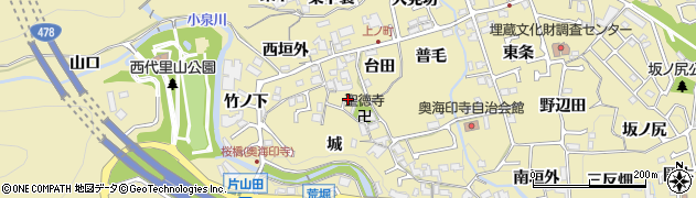 京都府長岡京市奥海印寺門ノ町周辺の地図