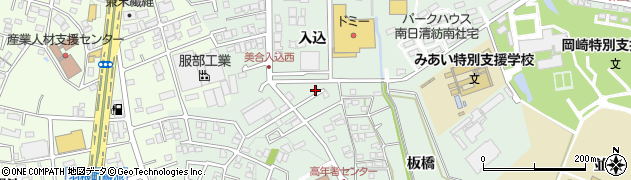 愛知県岡崎市美合町（入込）周辺の地図